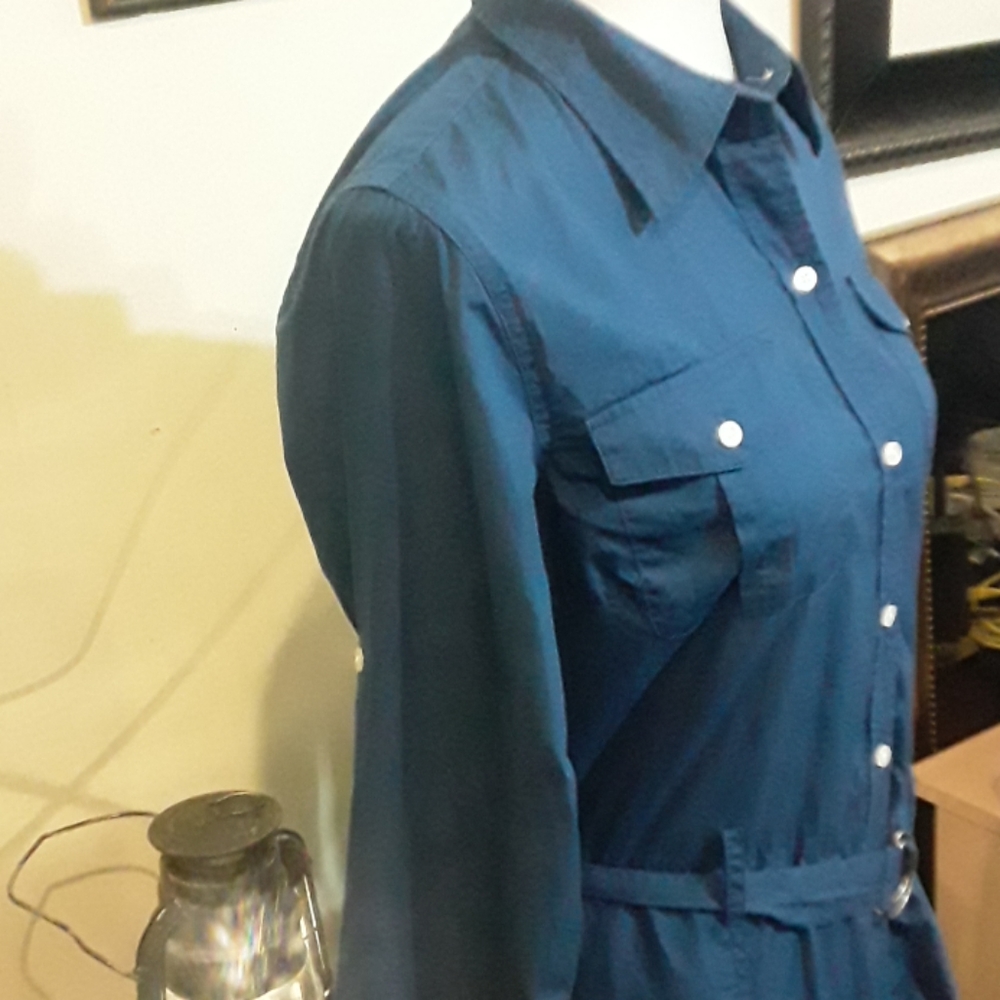 Chaps Button Down Dress - Picture 4 of 8